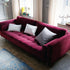 Lizy Velvet Fabric Loveseat Sofa Arm Couch