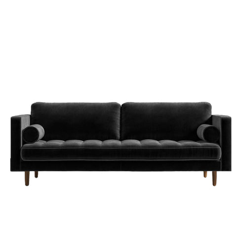 Lizy Velvet Fabric Loveseat Sofa Arm Couch