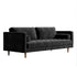 Lizy Velvet Fabric Loveseat Sofa Arm Couch