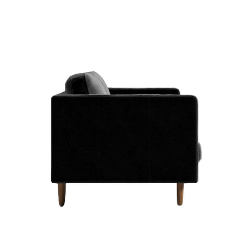 Lizy Velvet Fabric Loveseat Sofa Arm Couch