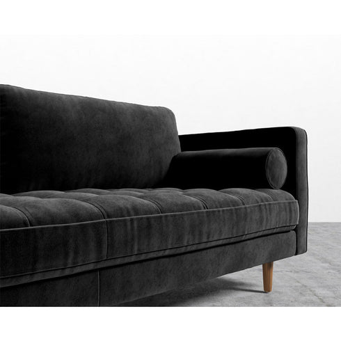 Lizy Velvet Fabric Loveseat Sofa Arm Couch