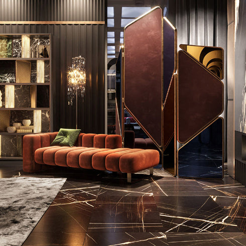 Nataly Velvet Daybed Interior Loveseat Sofa Reception Couch