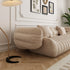 Leis Suede Fabric 4 Seater Banana Sofa Special Design Arm Couch