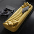 Leis Suede Fabric 4 Seater Banana Sofa Special Design Arm Couch