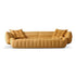 Leis Suede Fabric 4 Seater Banana Sofa Special Design Arm Couch