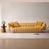 Leis Suede Fabric 4 Seater Banana Sofa Special Design Arm Couch
