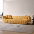 Leis Suede Fabric 4 Seater Banana Sofa Special Design Arm Couch