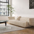 Leis Suede Fabric 4 Seater Banana Sofa Special Design Arm Couch