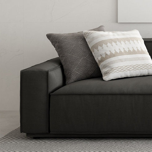 Kay Suede Fabric Cube Modular Sofa Minimalism Couch