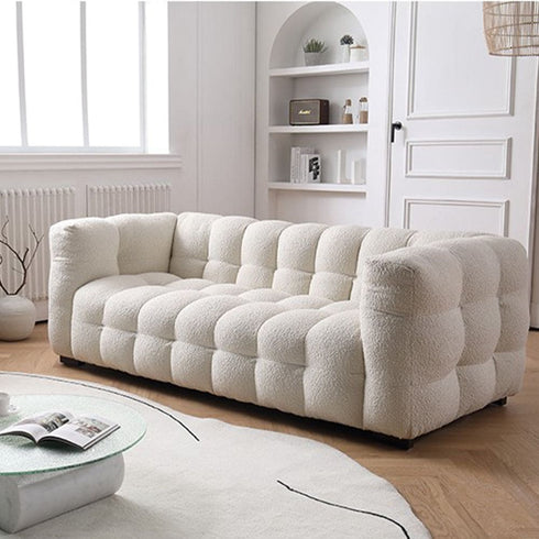 Leandro Boucle 4 Seater Sofa Modern Designer Couch for Contemporary Living Spaces