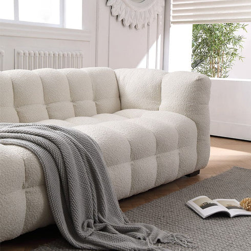 Leandro Boucle 4 Seater Sofa Modern Designer Couch for Contemporary Living Spaces