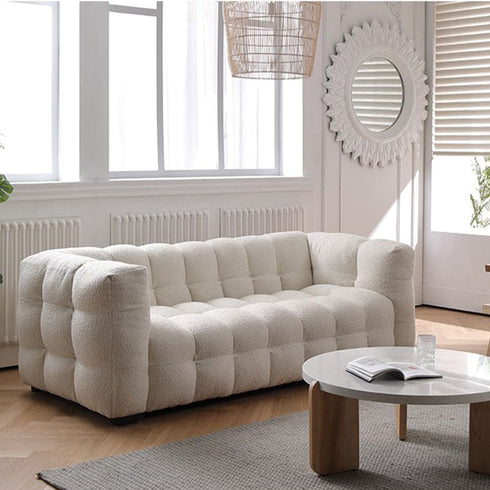 Leandro Boucle 4 Seater Sofa Modern Designer Couch for Contemporary Living Spaces