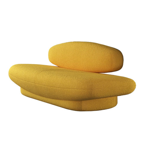 Lobelia Boucle Fabric 3 Seater Sofa Round Shaped Couch