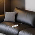 Logan Black Calf Leather 3 Seater Sofa Armrest Couch