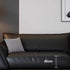 Logan Black Calf Leather 3 Seater Sofa Armrest Couch