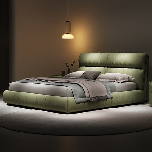 Loup Suede Fabric Upholstered Bed Frame