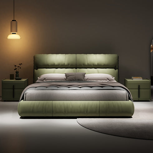 Loup Suede Fabric Upholstered Bed Frame