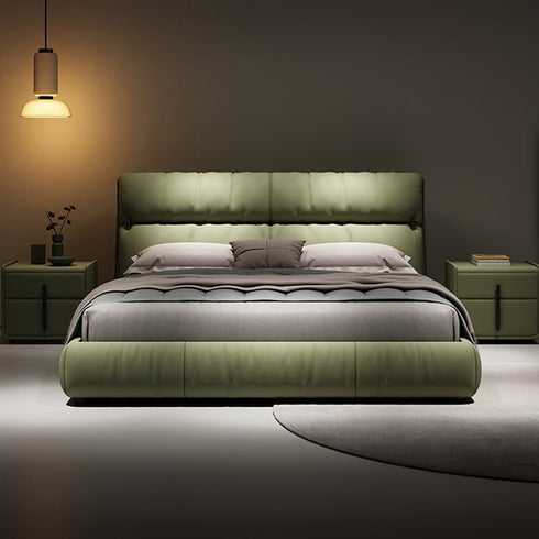 Loup Suede Fabric Upholstered Bed Frame