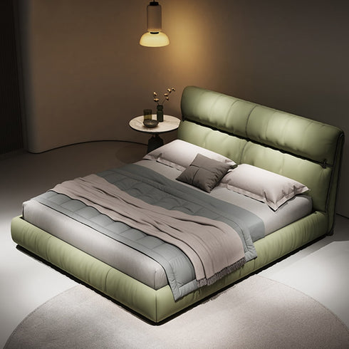 Loup Suede Fabric Upholstered Bed Frame