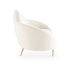 Lourie White Boucle Cloud Shaped Loveseat Upholstery Couch