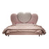 Maci Heart Shaped Headboard Upholstered Pink Bed Frame Queen Size