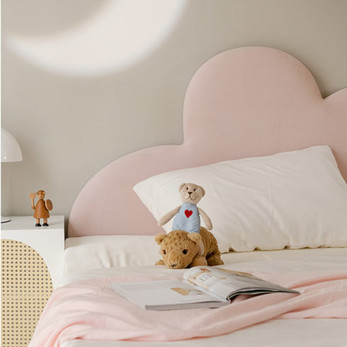 Malia Pink Fabric Shaped Headboard Bed Frame Queen Size