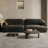 Mason Charcoal Black Suede Fabric 3 Seater Sofa 2 Piece Couch
