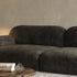 Mason Charcoal Black Suede Fabric 3 Seater Sofa 2 Piece Couch