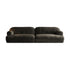 Mason Charcoal Black Suede Fabric 3 Seater Sofa 2 Piece Couch