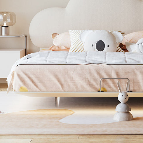 Mayra Cloud Shaped Headboard Boucle Bed Frame with Acrylic Feet