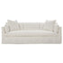 Minimalist Linen Arm Slip-covered Couch 3 Seater Sofa with Pillows