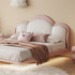 Miya Pink+White Fabric Cloud Shaped Fabric Floating Bed Frame