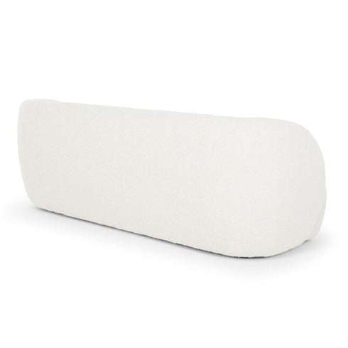 Moore Boucle Fabric 3 Seater Sofa Upholstery Curved Couch