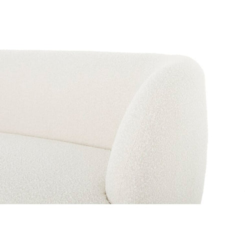 Moore Boucle Fabric 3 Seater Sofa Upholstery Curved Couch