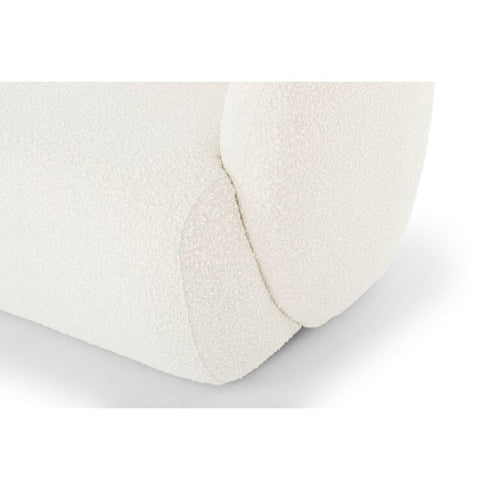 Moore Boucle Fabric 3 Seater Sofa Upholstery Curved Couch