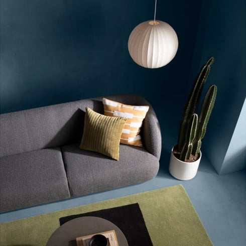 Moore Boucle Fabric 3 Seater Sofa Upholstery Curved Couch