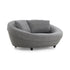 Murray Velvet Gray Loveseat Lounge Sofa Round Shaped Couch