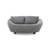 Murray Velvet Gray Loveseat Lounge Sofa Round Shaped Couch