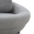 Murray Velvet Gray Loveseat Lounge Sofa Round Shaped Couch