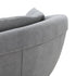 Murray Velvet Gray Loveseat Lounge Sofa Round Shaped Couch