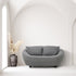 Murray Velvet Gray Loveseat Lounge Sofa Round Shaped Couch