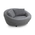 Murray Velvet Gray Loveseat Lounge Sofa Round Shaped Couch