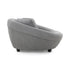 Murray Velvet Gray Loveseat Lounge Sofa Round Shaped Couch