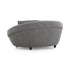 Murray Velvet Gray Loveseat Lounge Sofa Round Shaped Couch