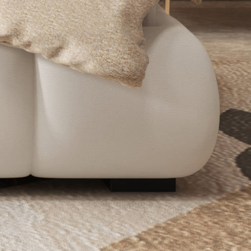 Nettie White Microfiber Leather Rabbit Shaped Bed Frame