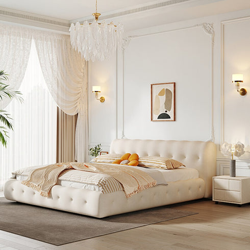 Nigel Boucle Fabric Modern Upholstered Bed Frame