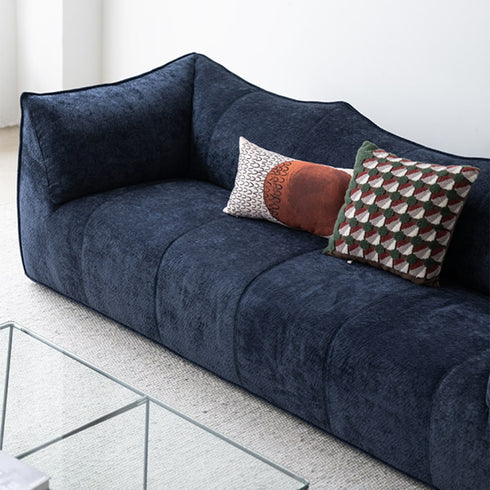 Nya Blue Fabric 3 Seater Sofa Special Designed Couch