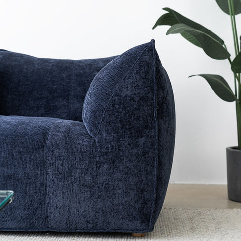 Nya Blue Fabric 3 Seater Sofa Special Designed Couch