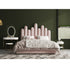 Nyasia Velvet Fabric Special Design Headboard Bed Frame