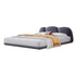 Ean Velvet Fabric Cloud Shape Headboard Floating Bed Frame